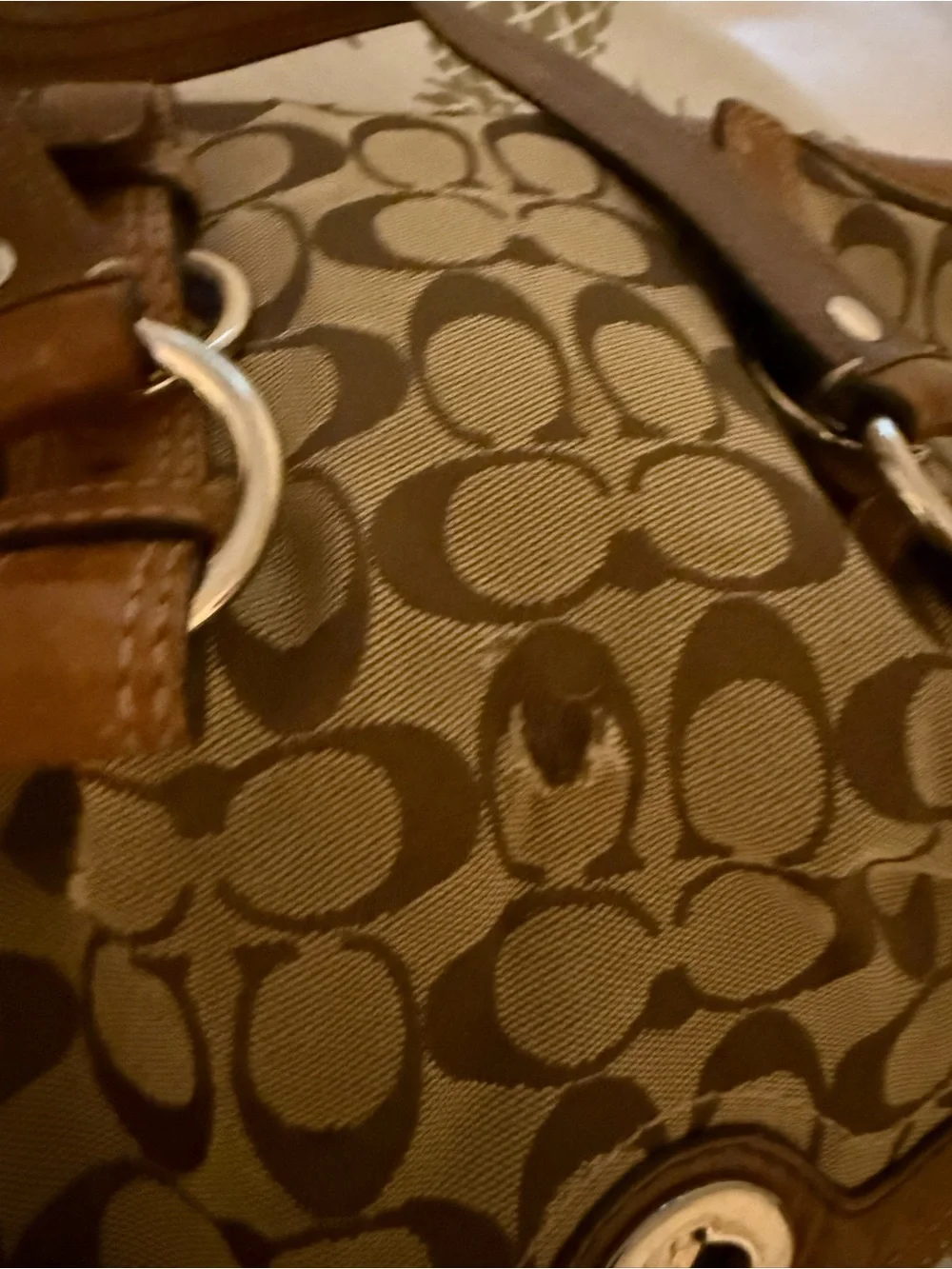 Coach Chelsea Signature Jacquard Turnlock Satchel, style #10986.